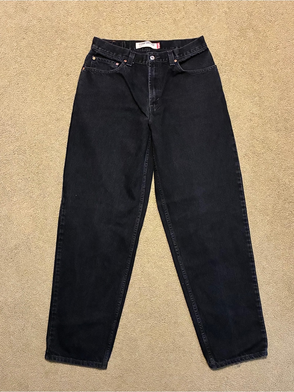 Vintage Levis 560 Mens Size 30x32 Comfort Fit Black Denim Jeans Cowboy Western